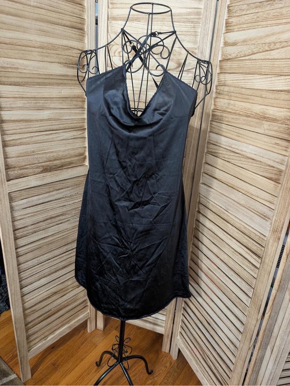 Vintage‎ Women's Full Black Slip Vassarette Sz 38 100% Nylon